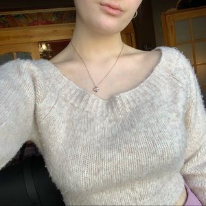 Cropped beige sweater Garage